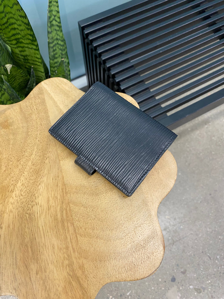 Louis Vuitton Black Epi Mini Agenda/Card Case (4576)