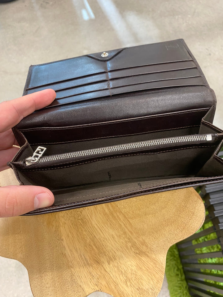 Fendi Zucca Long Flap Wallet (1213)