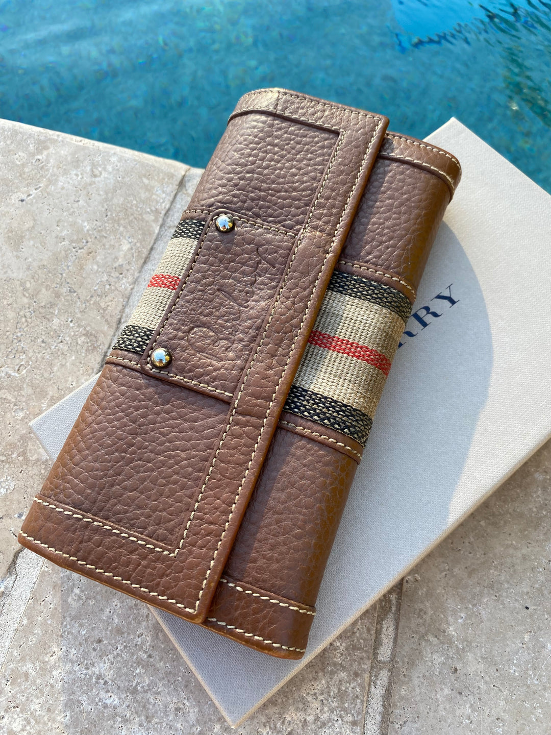 Burberry Vintage Leather Long Wallet (3325)