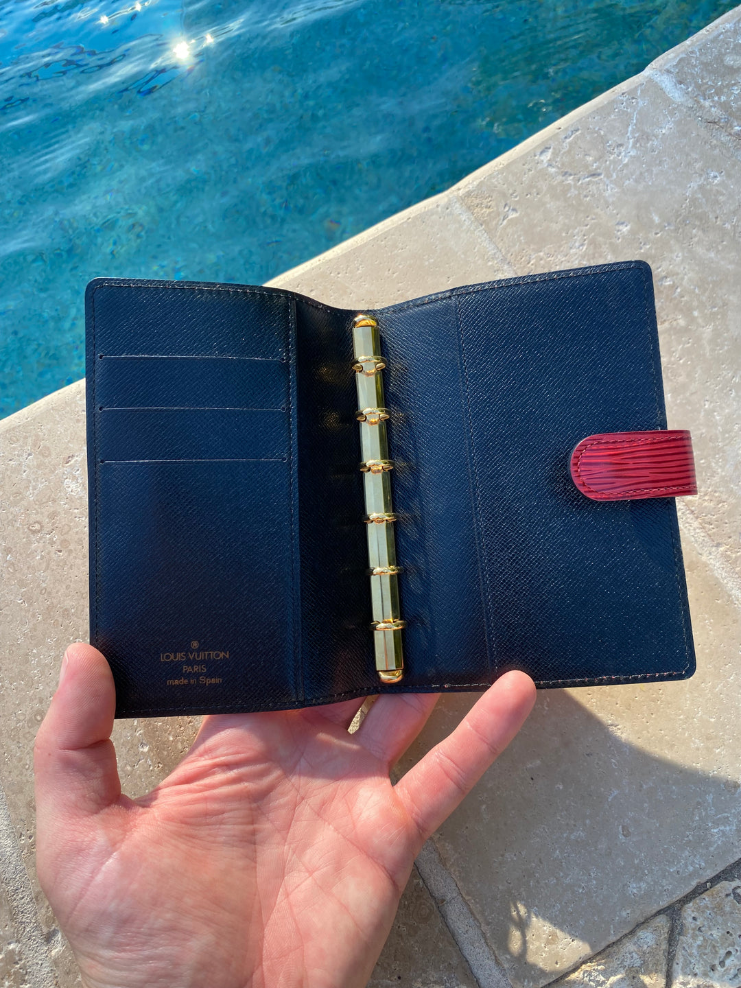 Louis Vuitton Red Epi Agenda PM (3909)