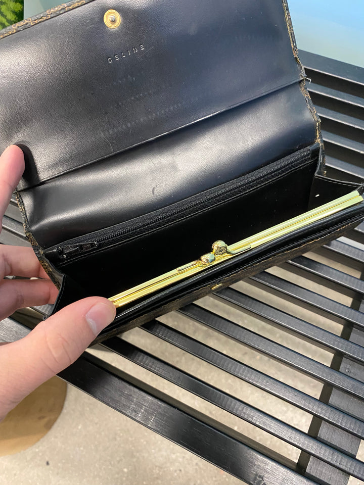 Celine Black Macadam Long Wallet (1191)