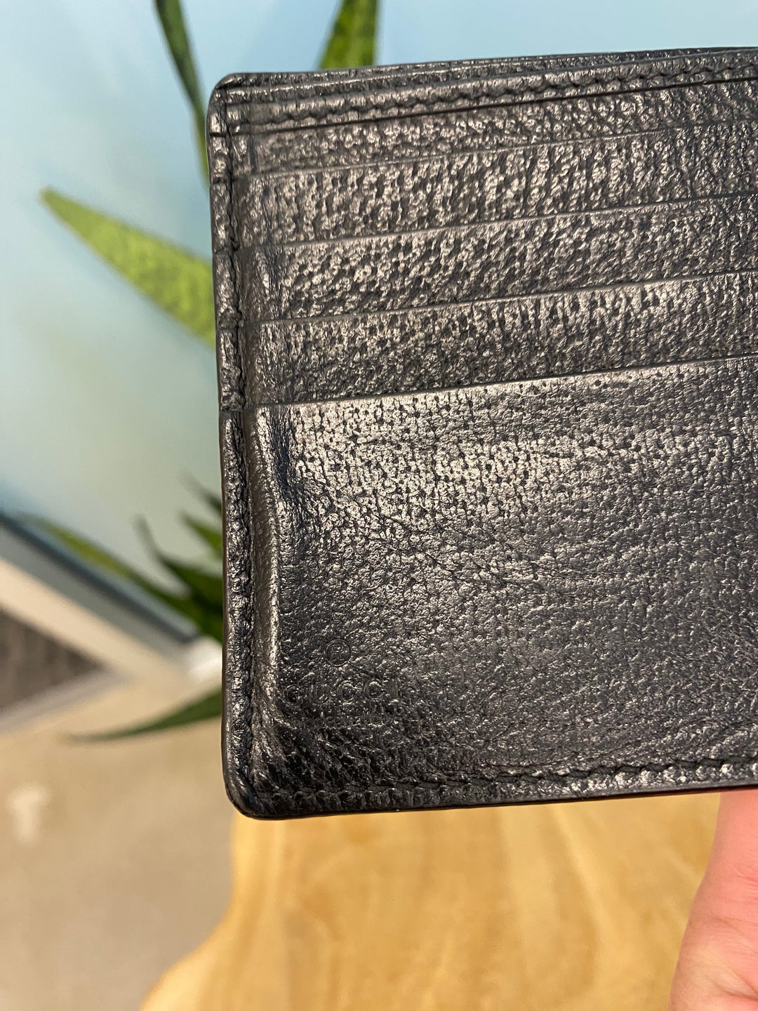 Gucci Black Leather Marmont Billfold Wallet (3803)