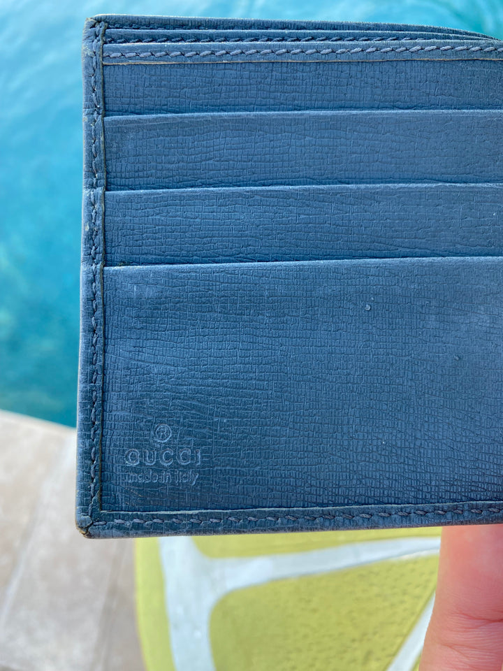 Gucci Grey Leather Billfold Wallet (3697)