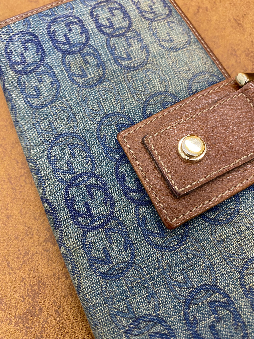 Gucci Interlocking GG Denim Long Wallet (3018)