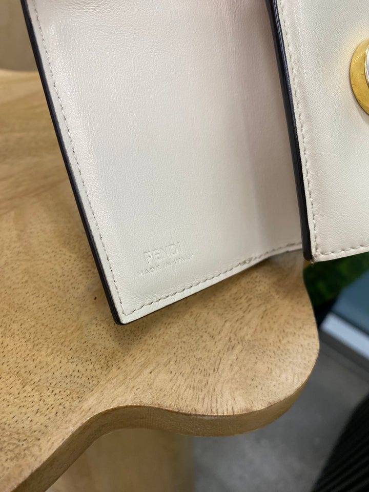 Fendi Cream Leather Compact Wallet (5311)