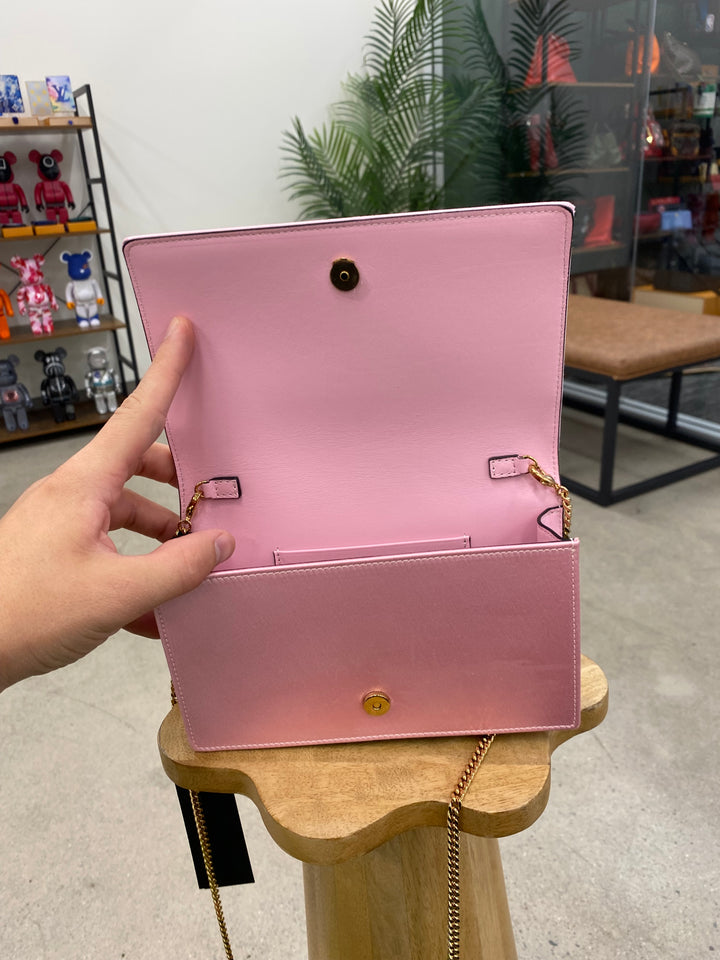 Versace Pink Silk La Medusa Shoulder Bag (0730)