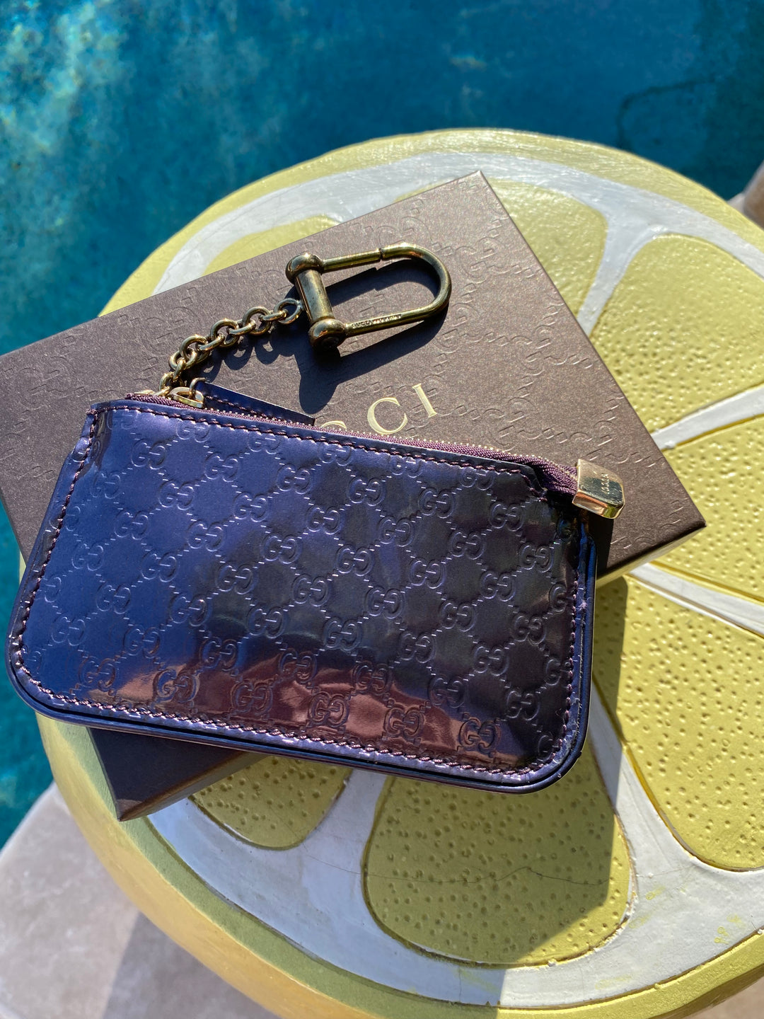 Gucci Burgundy Patent Leather Key Cles (1946)