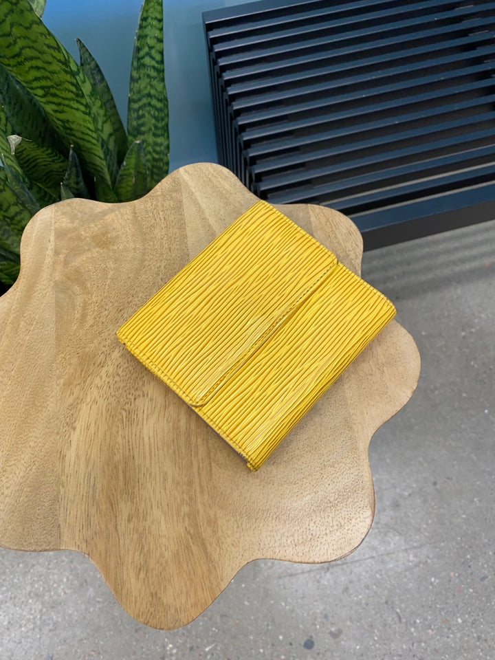 Louis Vuitton Yellow Epi Elise Compact Wallet (7565)