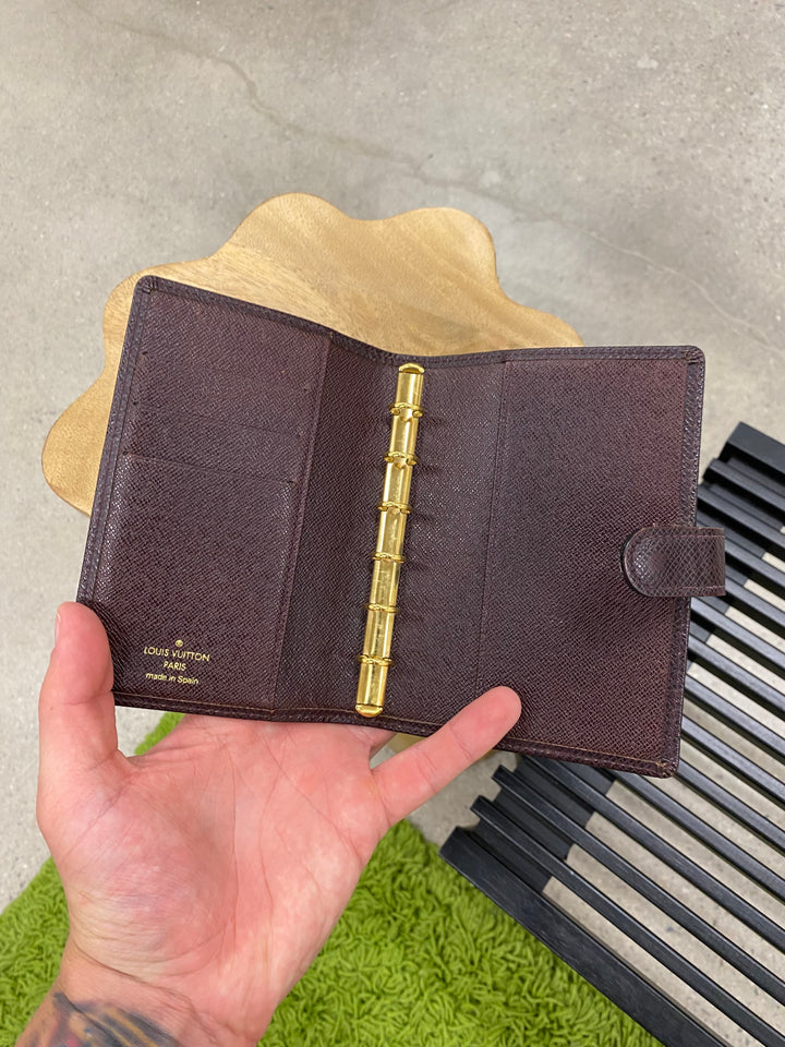 Louis Vuitton Burgundy Taiga Leather Agenda PM (9506)