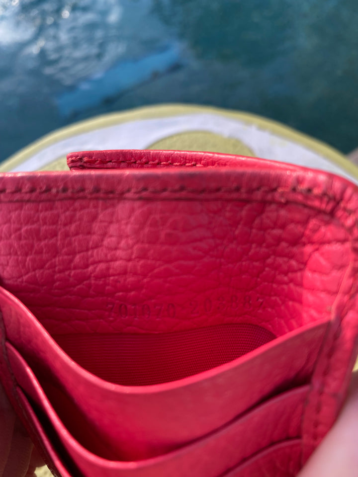 Gucci Pink Pebbled Leather Marmont Key Cles (2959)