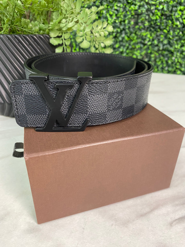Louis Vuitton Damier Graphite Initiales Belt (7093)
