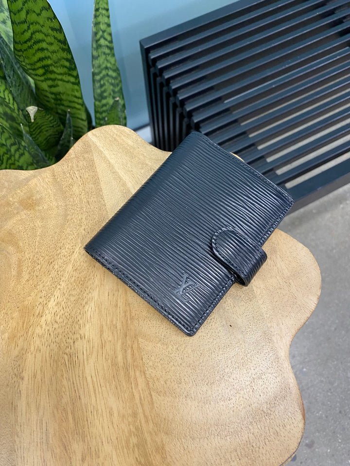Louis Vuitton Black Epi Mini Agenda/Card Case (4576)