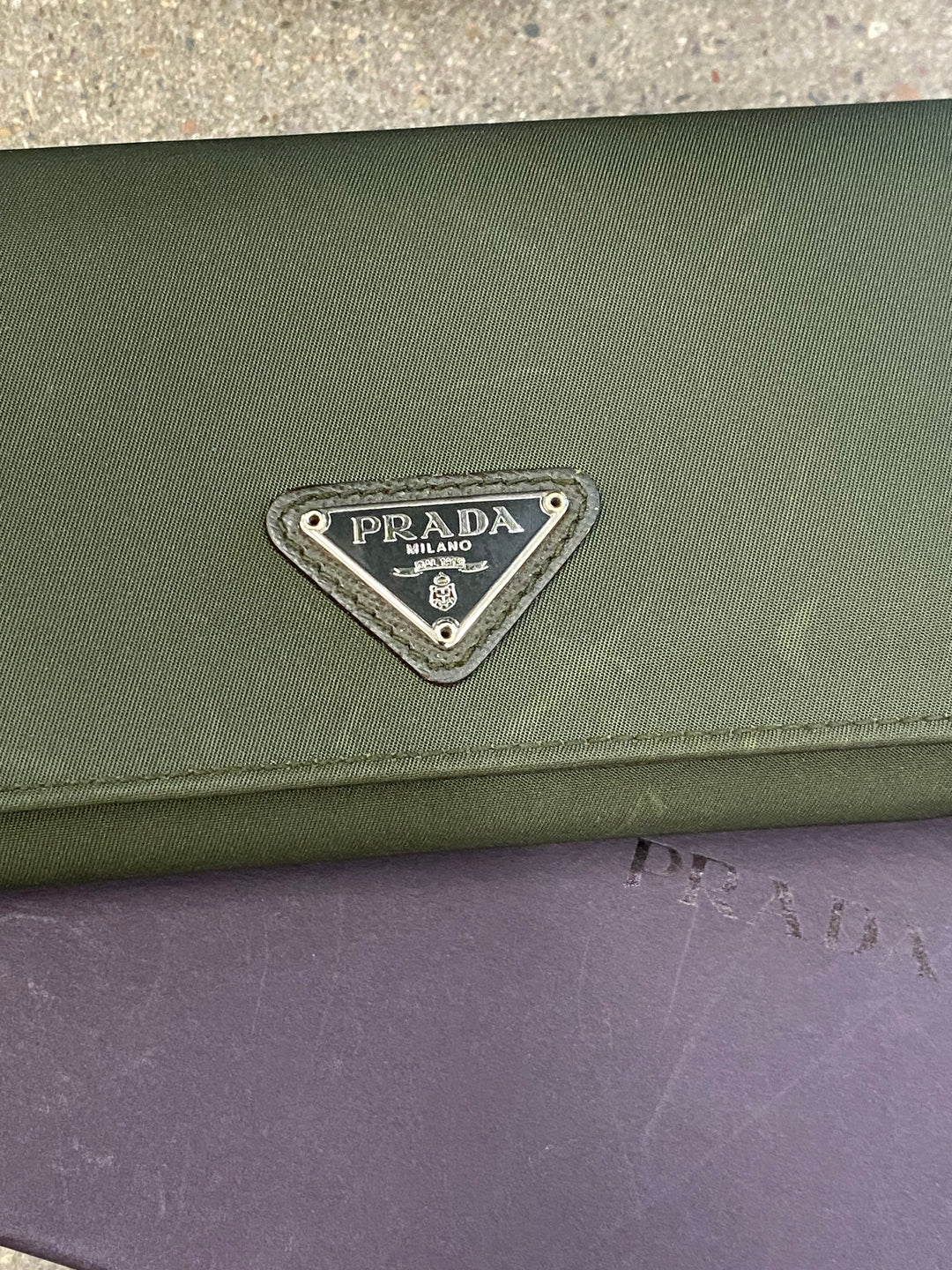 Prada Green Nylon Long Wallet (4047)