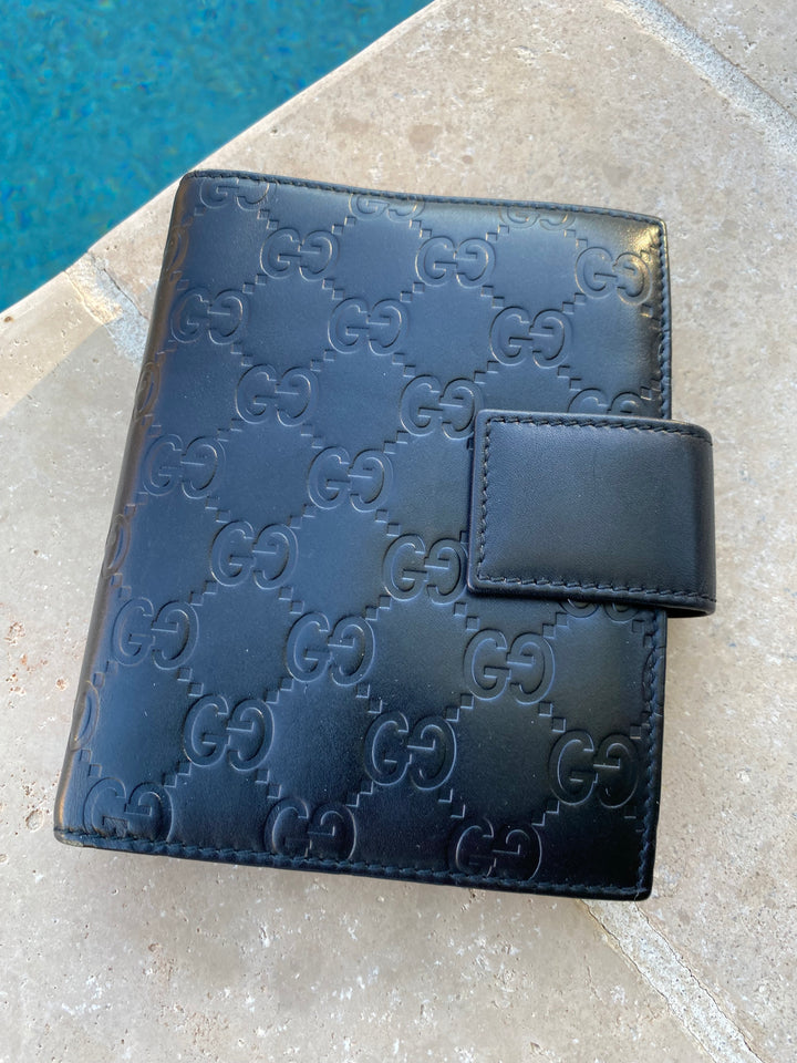 Gucci Black Guccissima Agenda PM (5081)