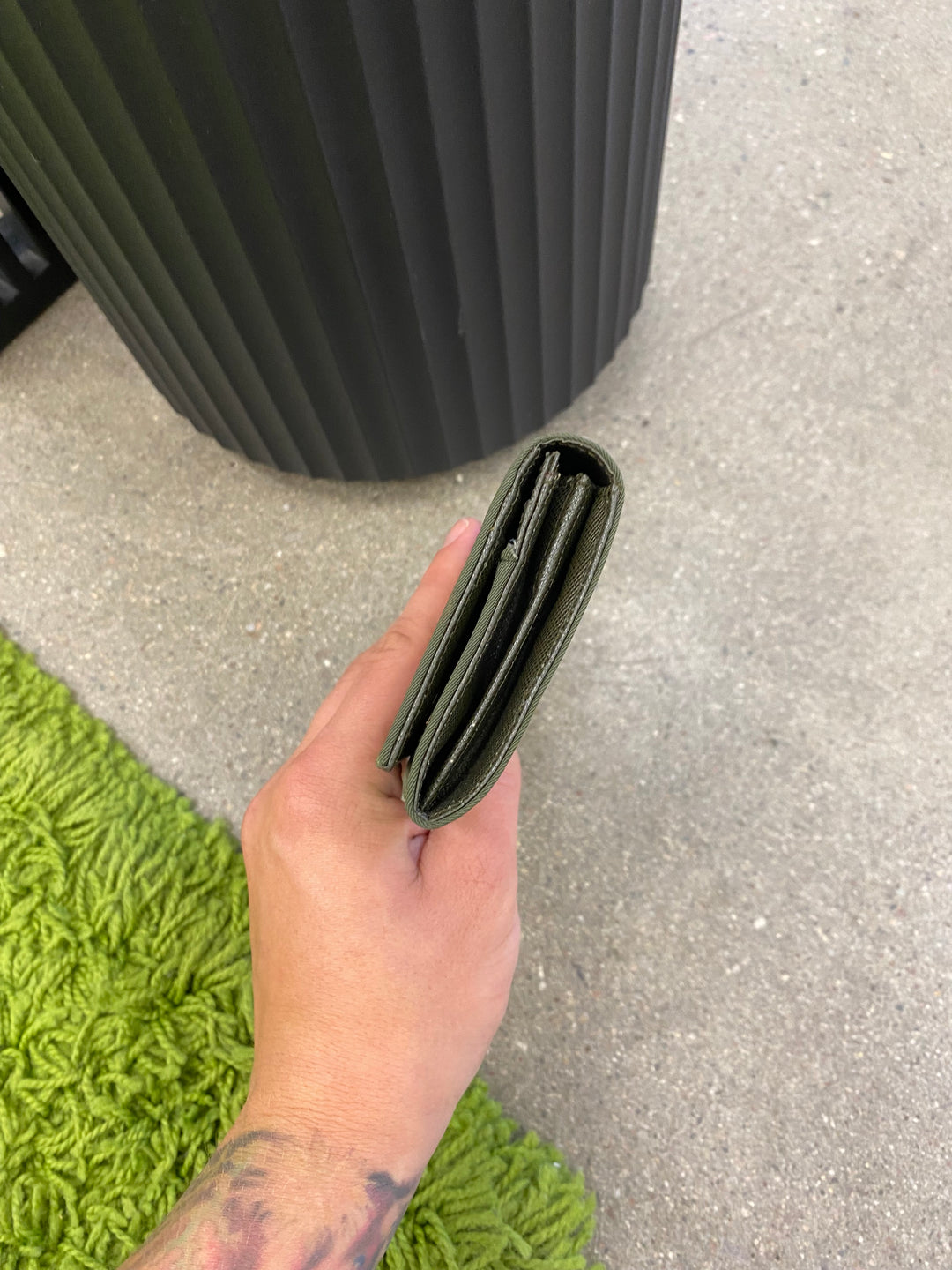 Prada Green Nylon Long Wallet (4047)