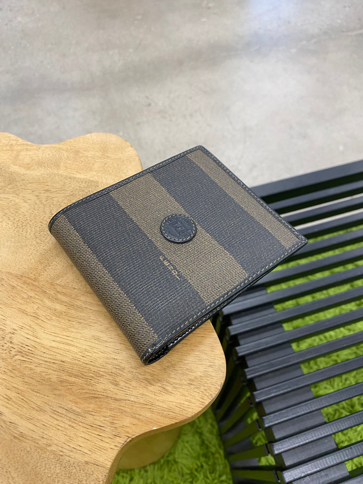 Fendi Pequin Canvas Billfold Wallet (7678)