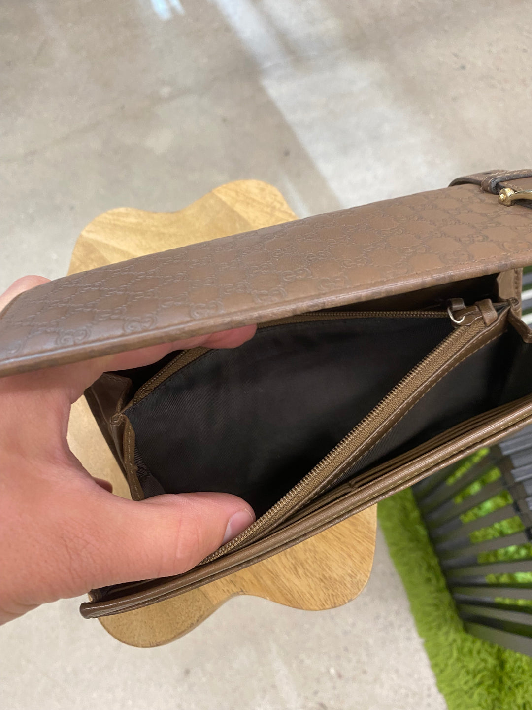 Gucci Brown Micro Guccissima Buckle Long Wallet (0380)