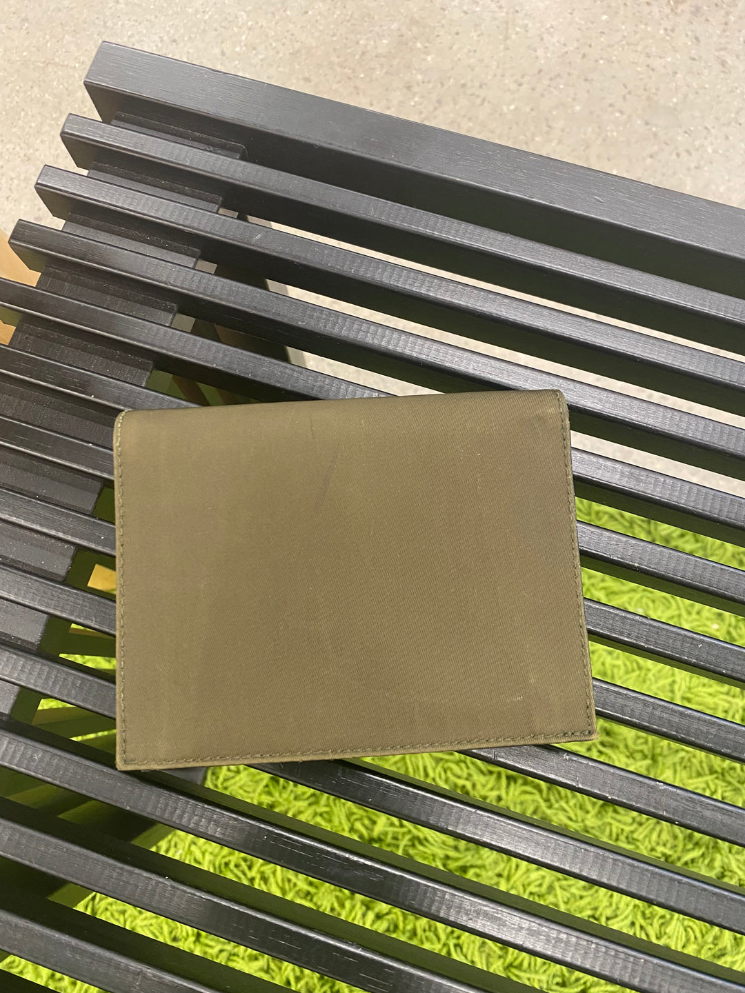 Prada Khaki Nylon Compact Wallet (6287)