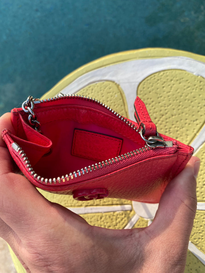 Gucci Pink Pebbled Leather Marmont Key Cles (2959)