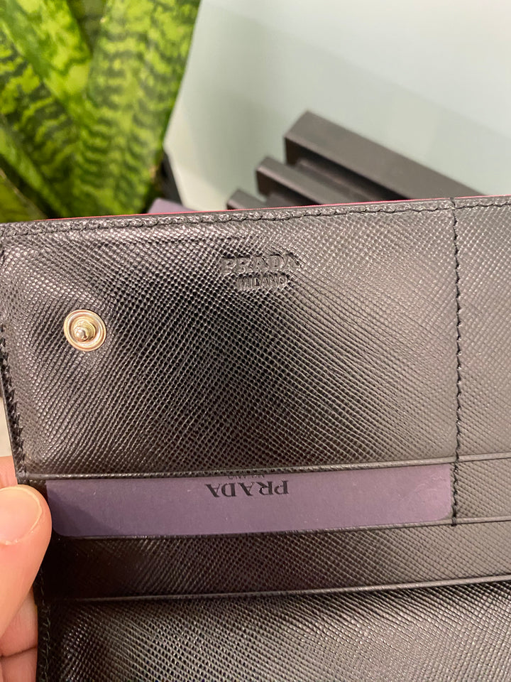 Prada Fuchsia Nylon Long Wallet (5077)