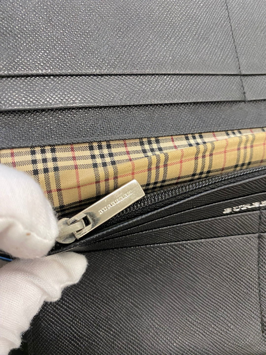Burberry Black Saffiano Long Wallet (7292)