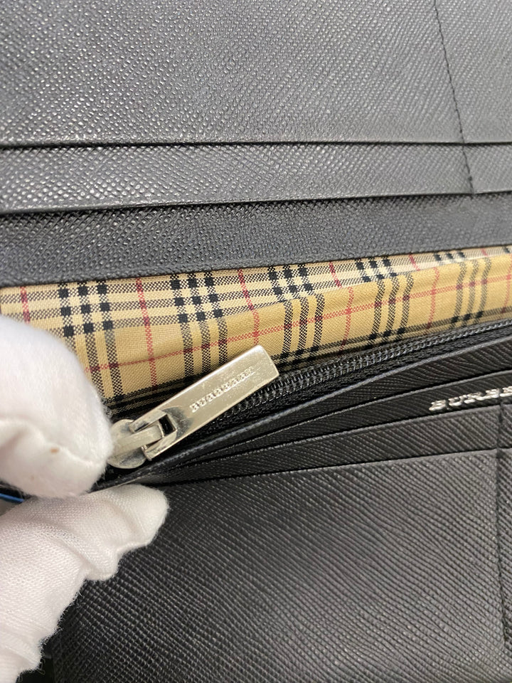 Burberry Black Saffiano Long Wallet (7292)