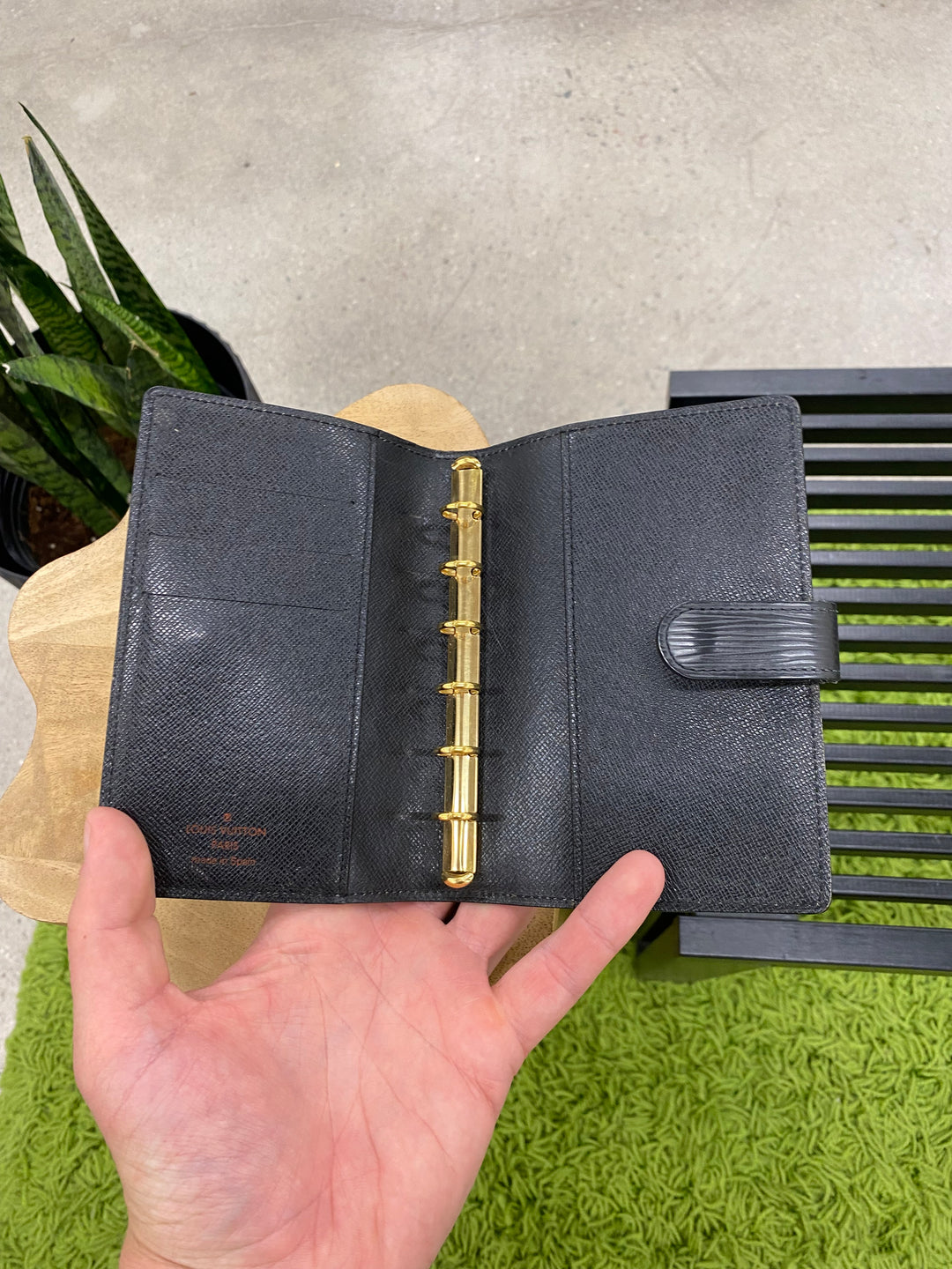 Louis Vuitton Black Epi Leather Agenda PM (3865)