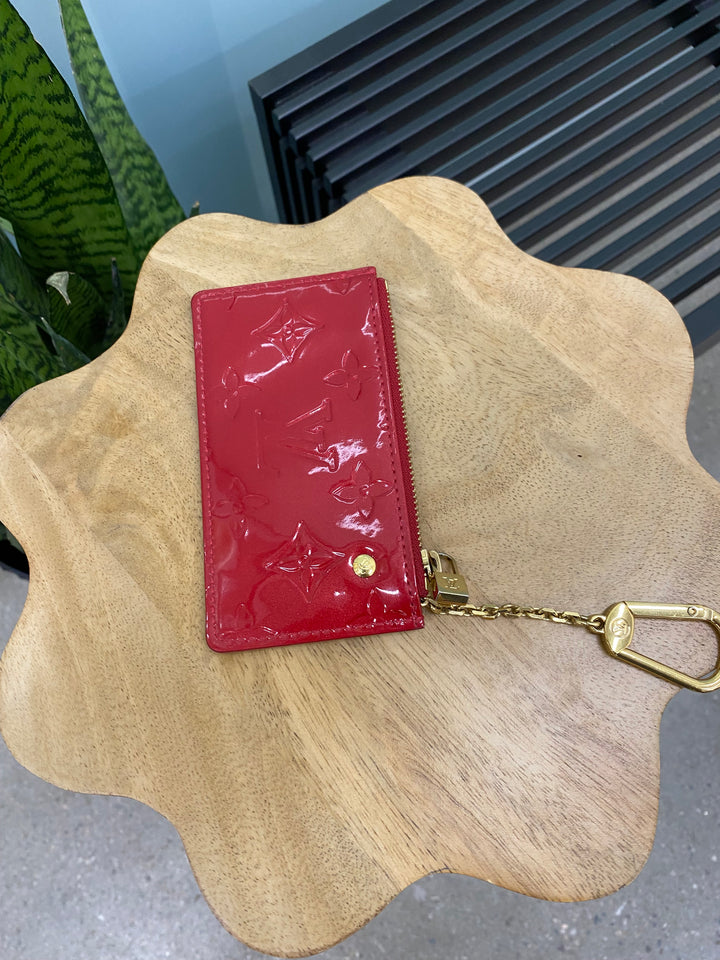 Louis Vuitton Red Vernis Key Cles (0075)