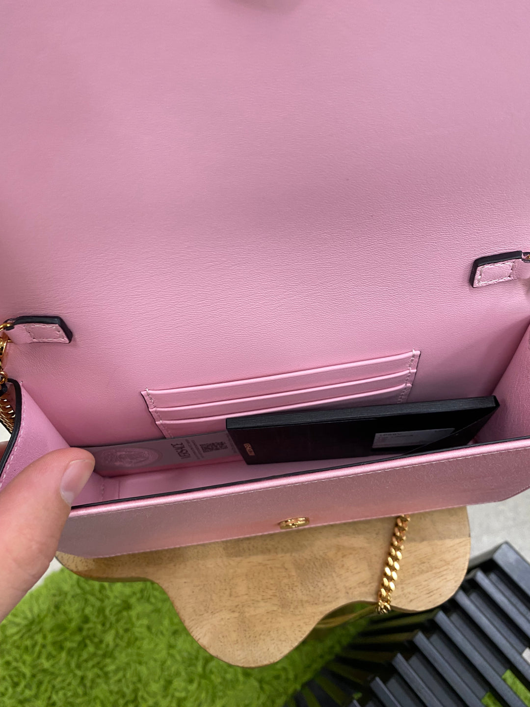 Versace Pink Silk La Medusa Shoulder Bag (0730)