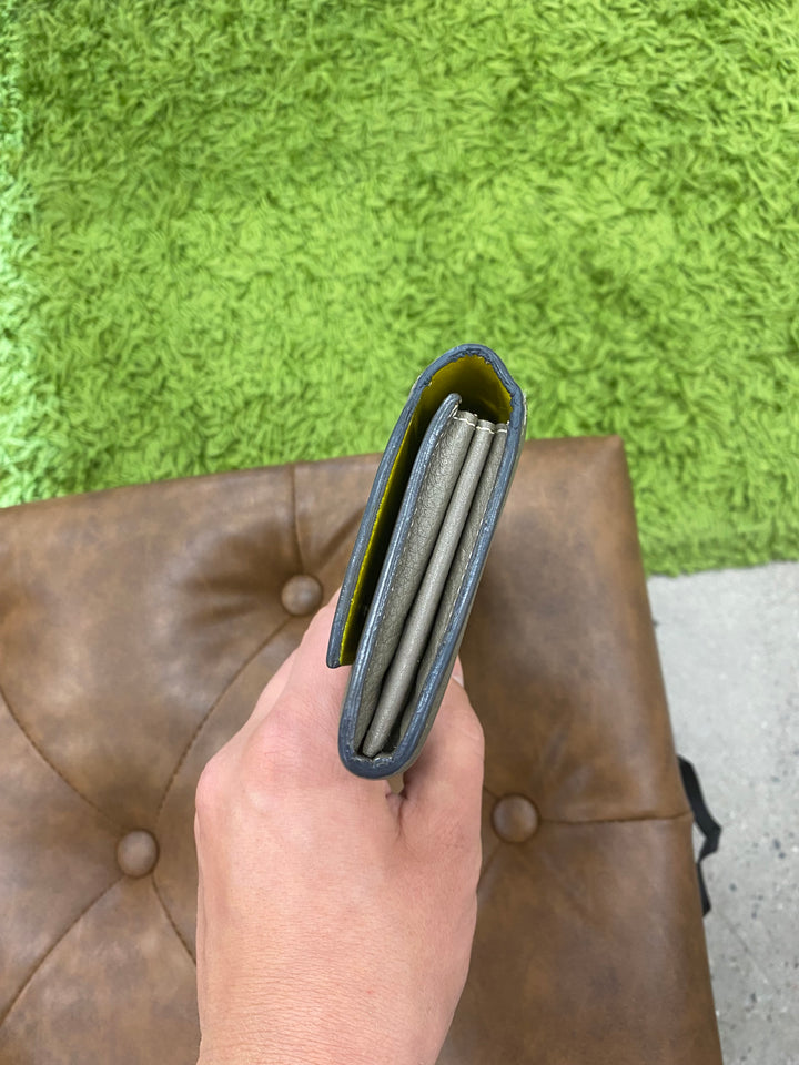 Celine Taupe Leather Long Wallet (7404)