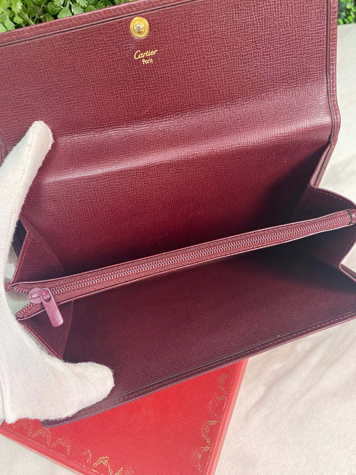 Cartier Burgundy Long Wallet (7186)