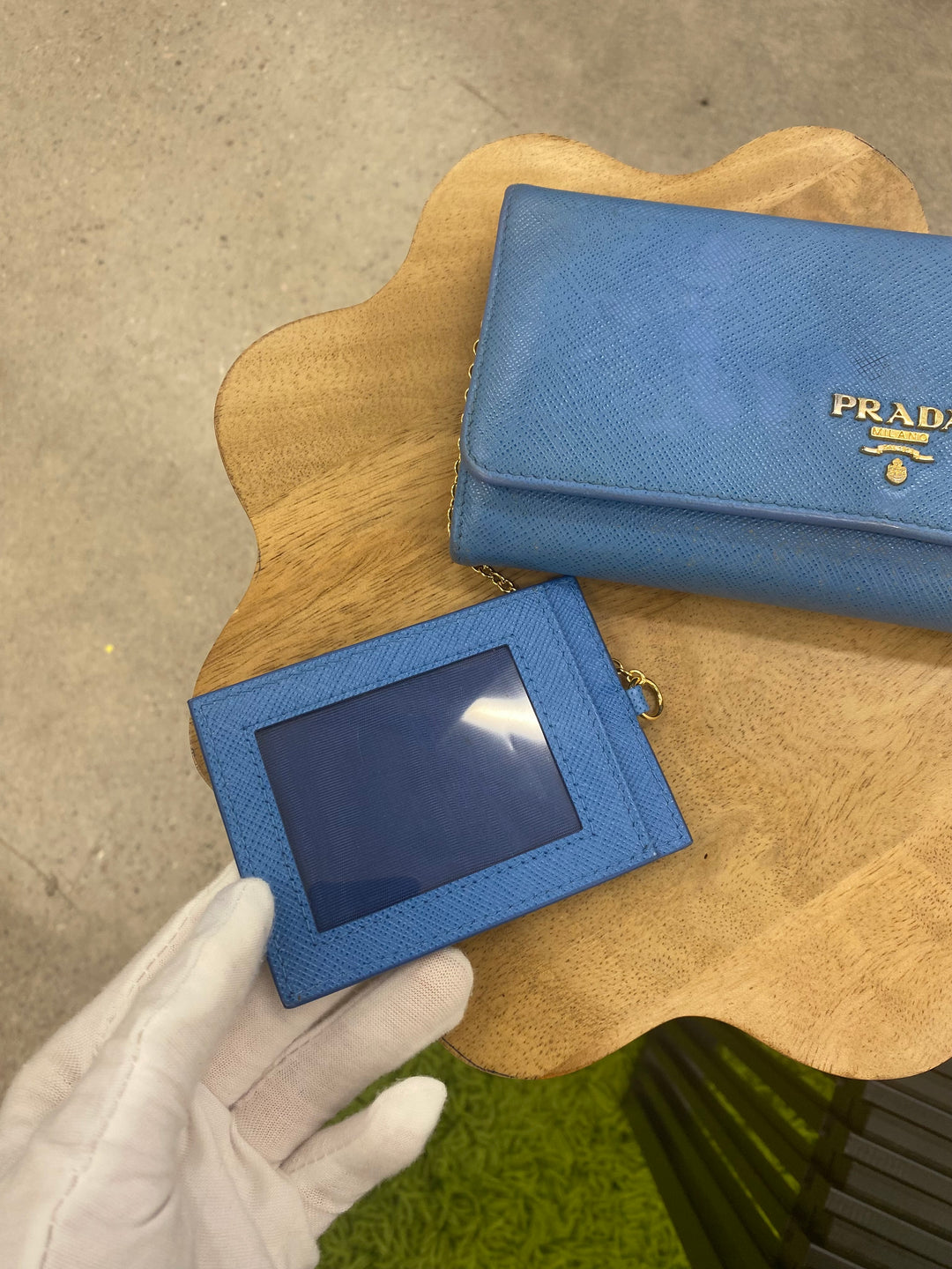 Prada Blue Saffiano Long Wallet (6790)