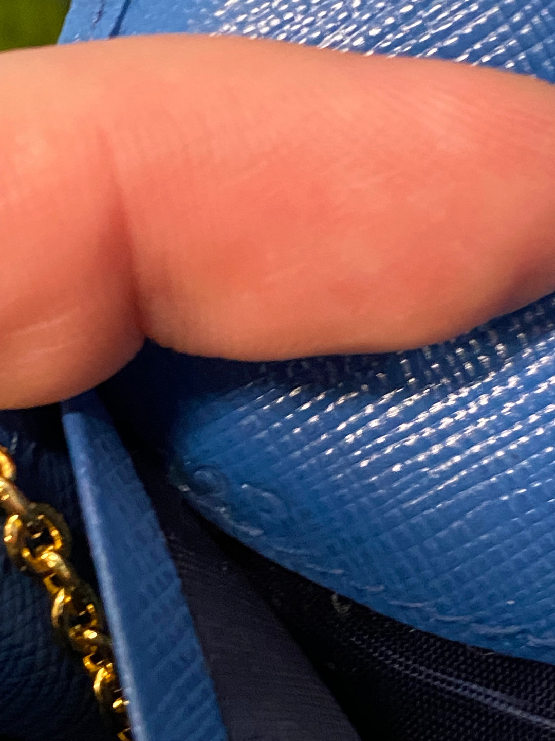 Prada Cobalt Saffiano Bow Long Wallet (6550)