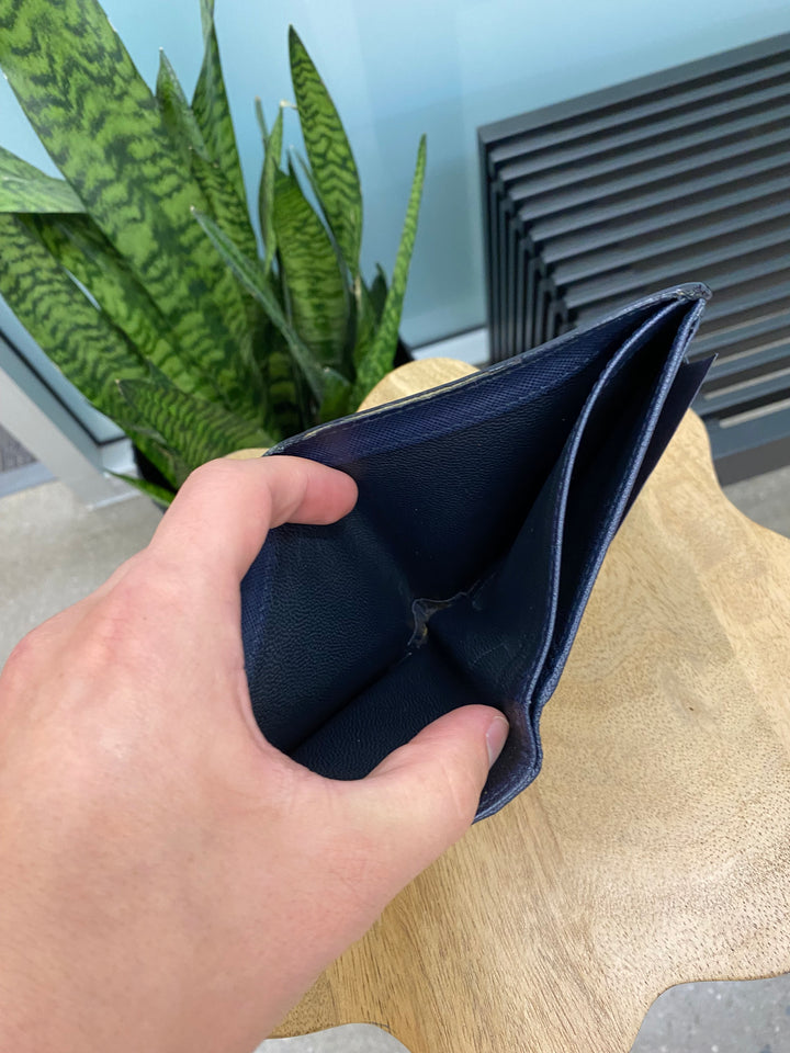 Prada Navy Saffiano Billfold Wallet (2963)