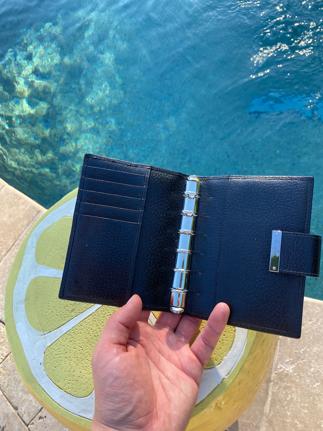 Gucci Black GG Canvas Agenda PM (3530)