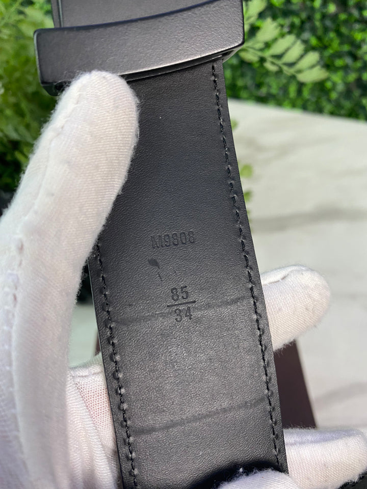 Louis Vuitton Damier Graphite Initiales Belt (7093)