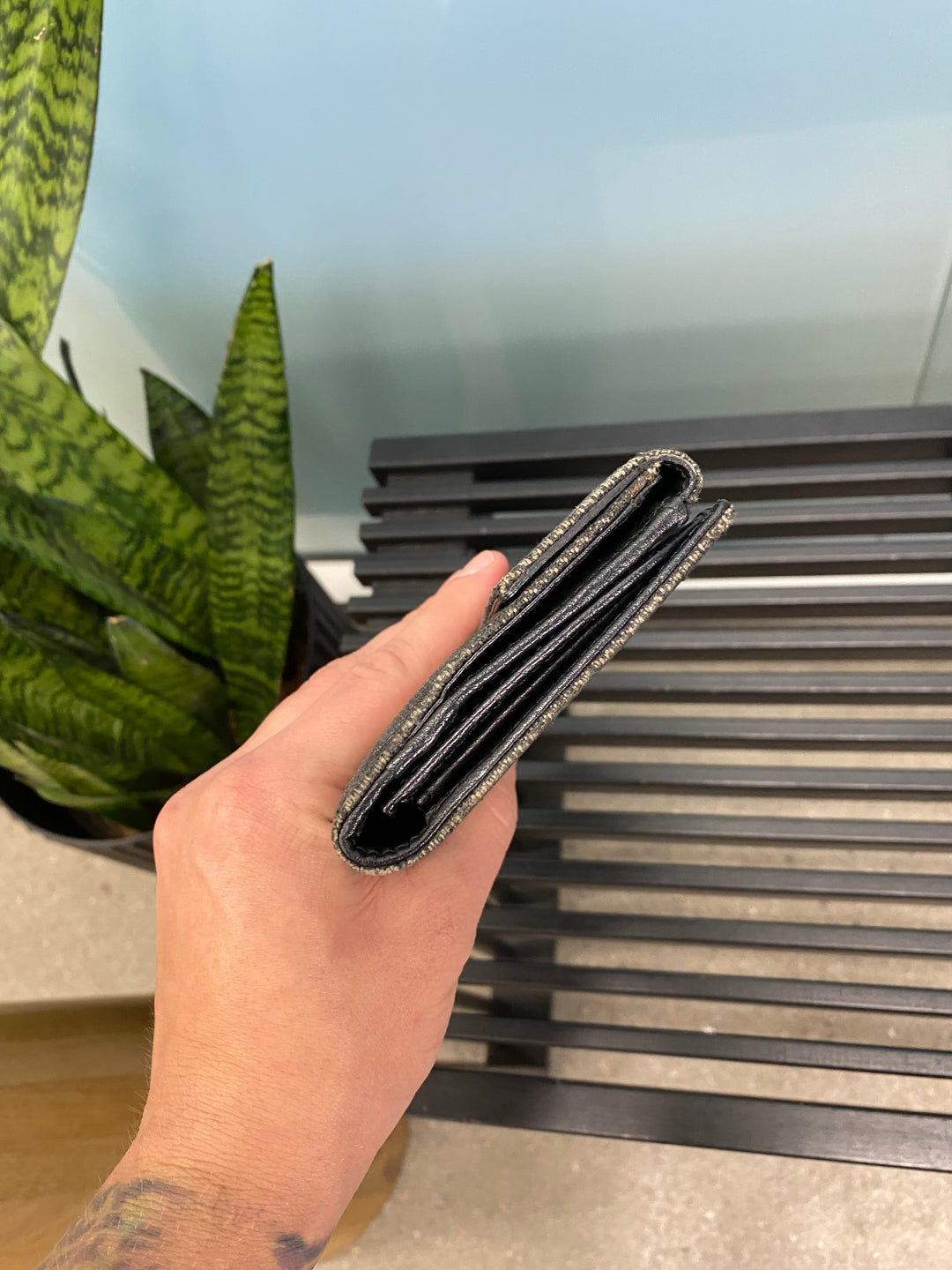 Gucci Black GG Canvas Long Wallet (4372)