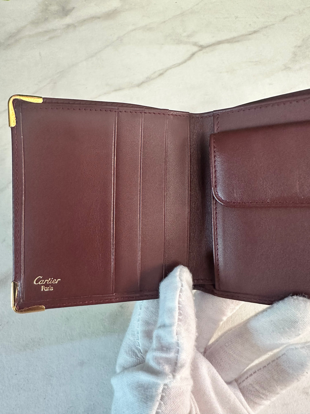 Cartier Burgundy Leather Billfold (3420)