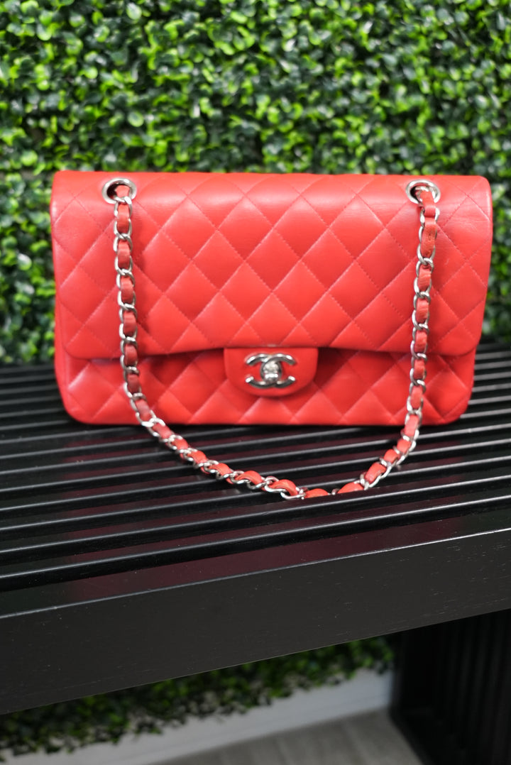 Chanel Matelasse Double Flap Red