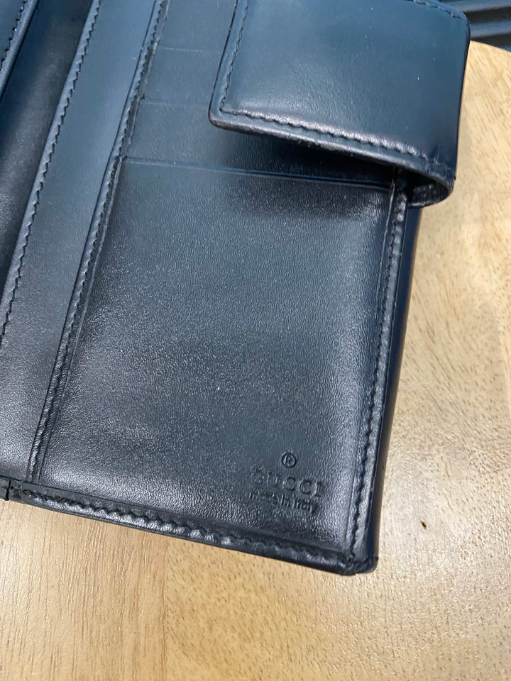 Gucci Black GG Canvas Long Wallet (8391)