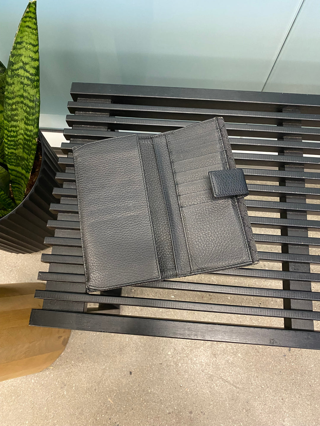 Gucci Black GG Canvas Long Wallet (4372)