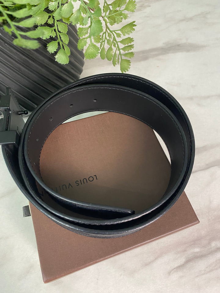 Louis Vuitton Damier Graphite Initiales Belt (7093)