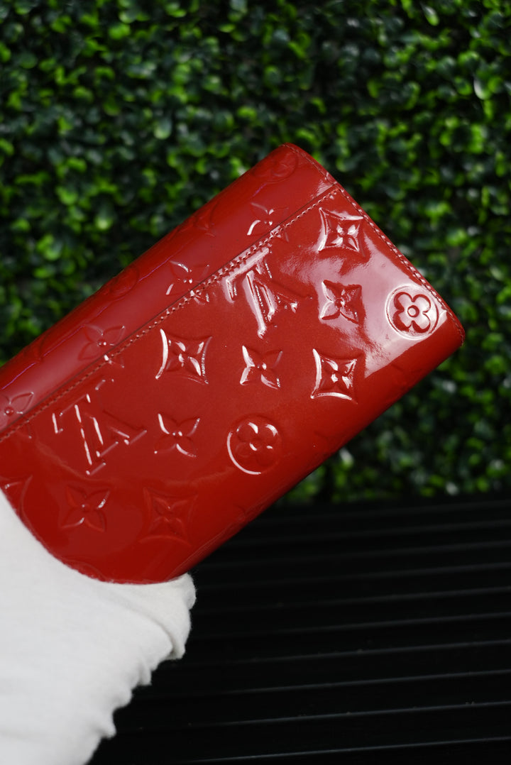 Louis Vuitton Red Vernis Long Wallet