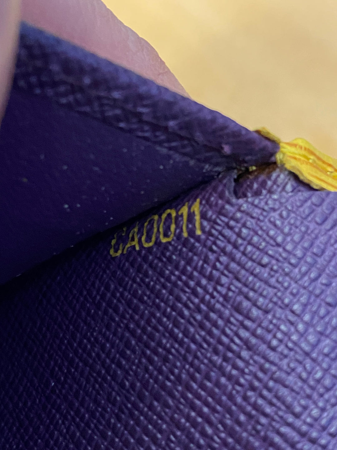 Louis Vuitton Yellow Epi Billfold Wallet (3542)