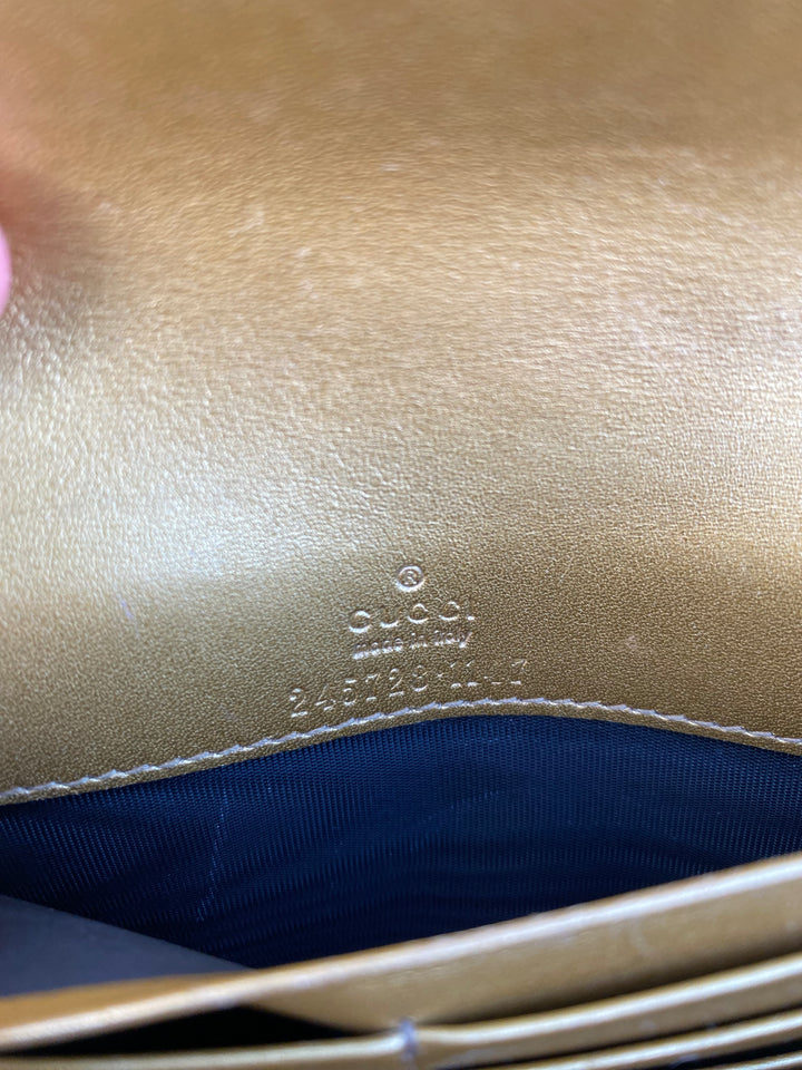 Gucci Gold Guccissima Heart Long Wallet (3867)