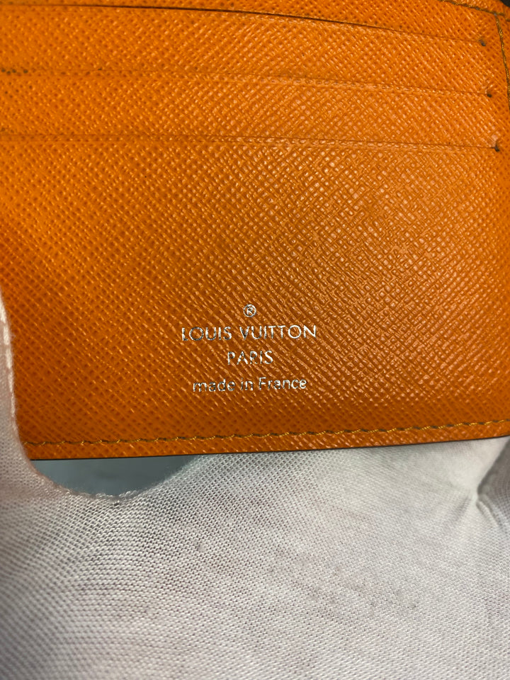 Louis Vuitton Damier Graphite Giant Orange Billfold Wallet (1358)
