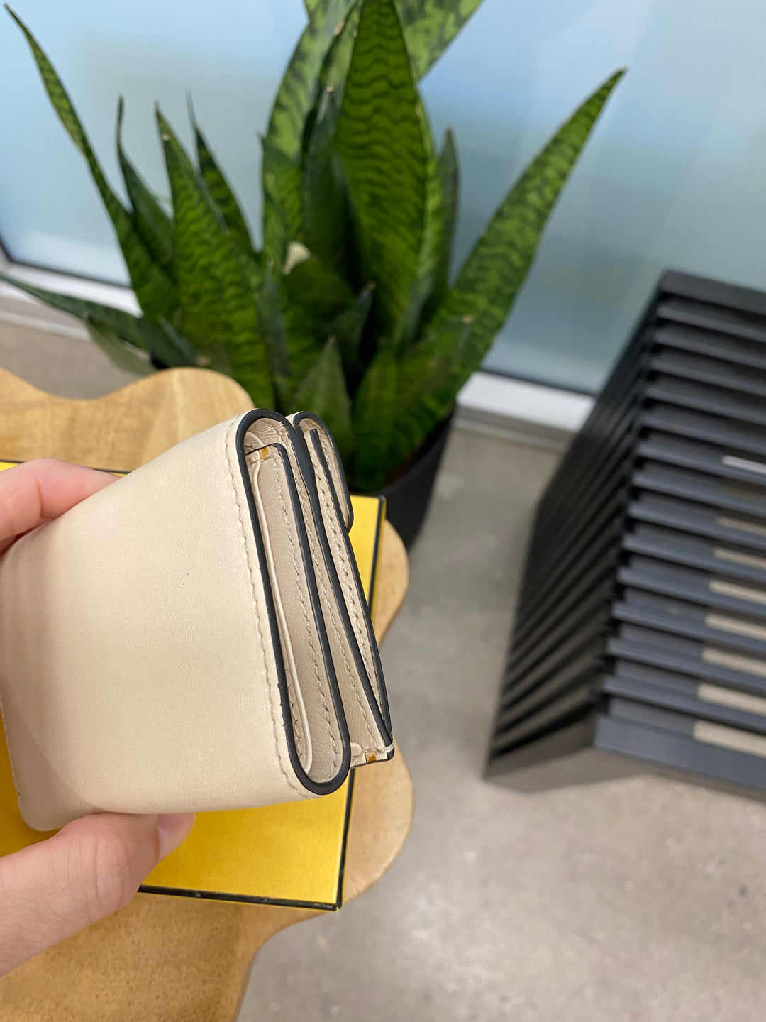 Fendi Cream Leather Compact Wallet (5311)