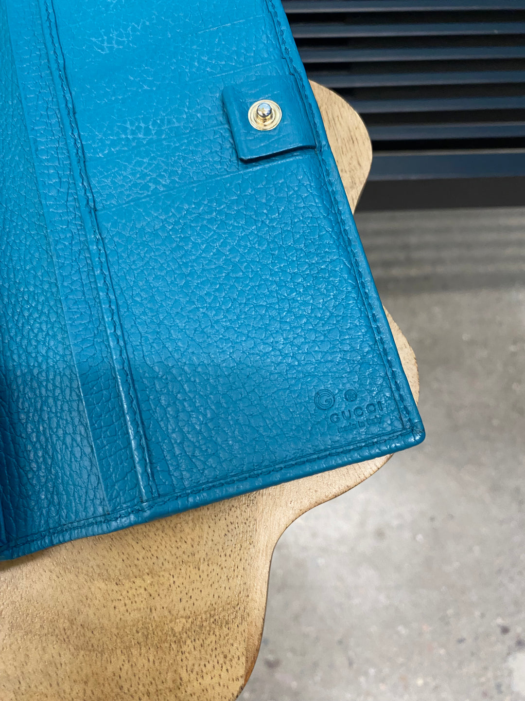 Gucci GG Canvas and Turquoise Long Wallet (5288)
