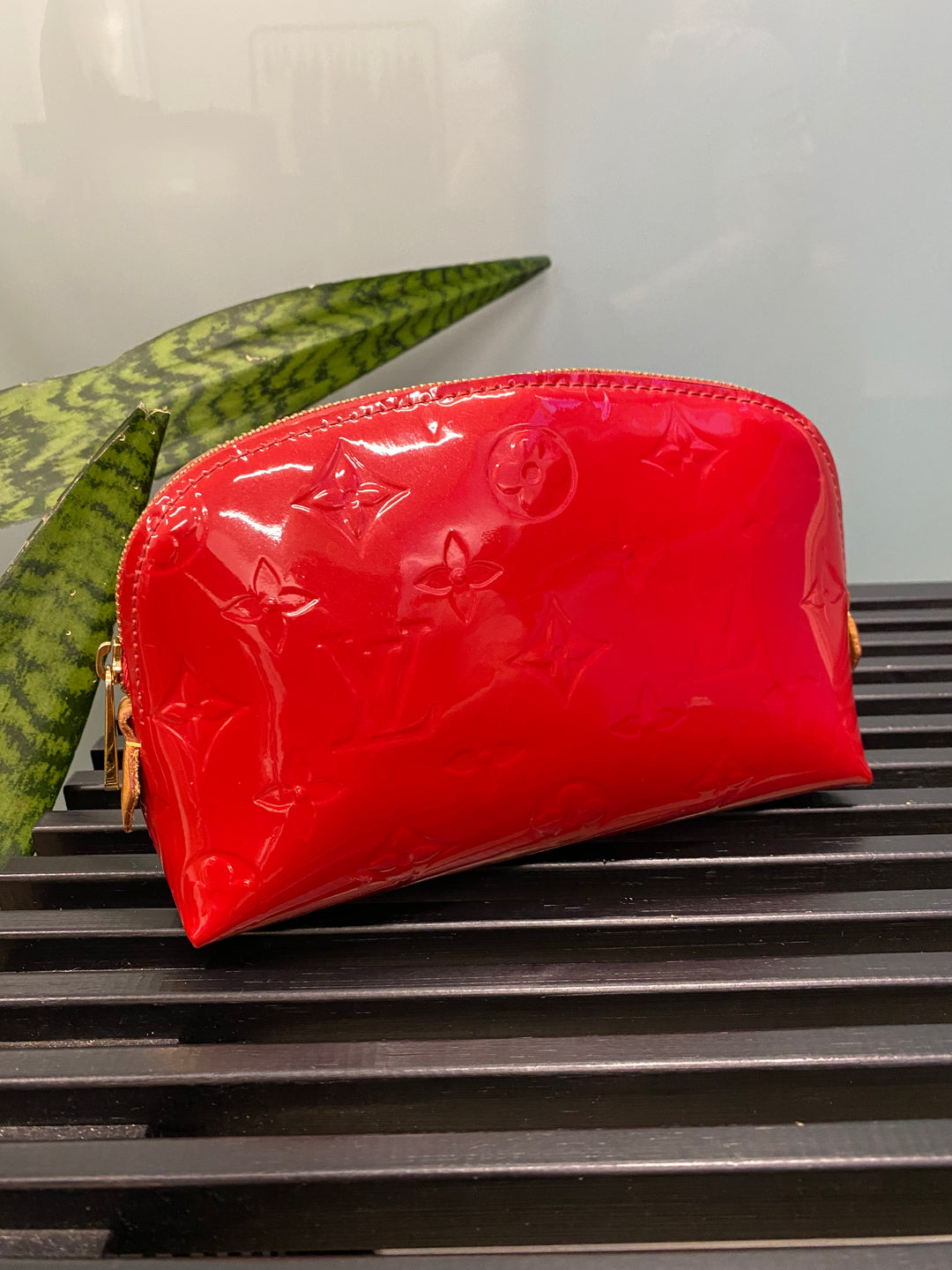 Louis Vuitton Red Vernis Cosmetic Pouch (1923)