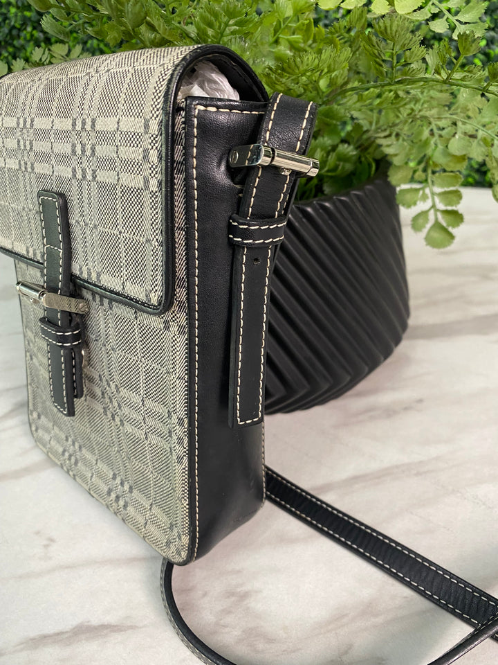 Burberry Grey Canvas Crossbody Bag (7102)